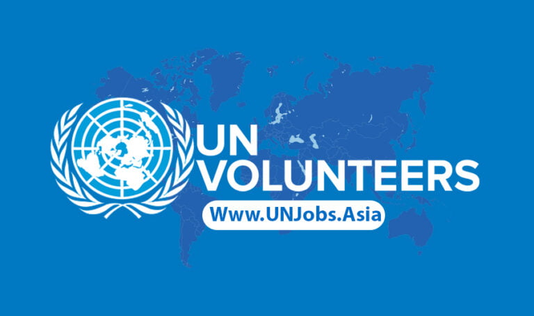United Nation Volunteer organization Logo with unjobs.asia